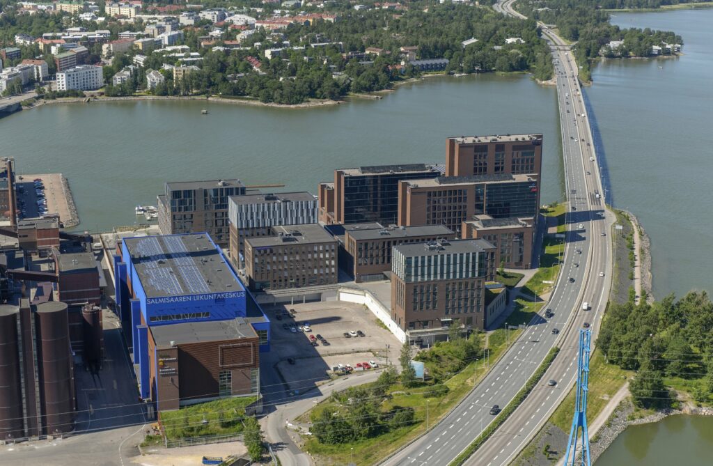 Ilmakuva Technopolis Ruoholahdesta.